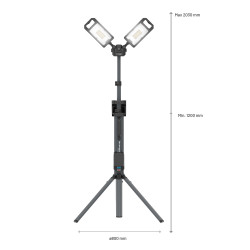 LAMPARA DOBLE CON TRÍPODE...